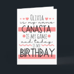 Personalized Canasta Birthday Card<br><div class="desc">This funny design is fitting for everybody who loves canasta. It can also be given as a Birthday gift to your best friend or relative who also loves canasta.</div>
