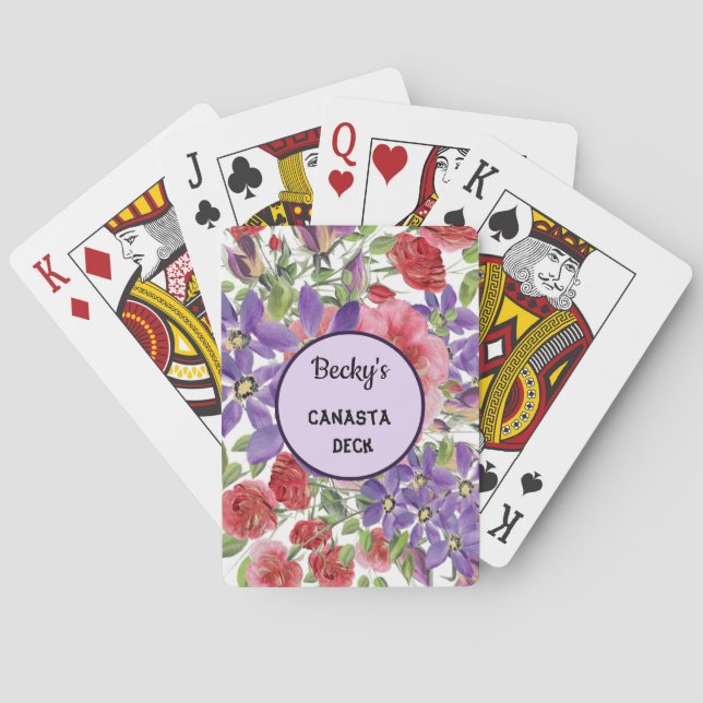 Personalized Canasta Deck Playing Cards (Back)
