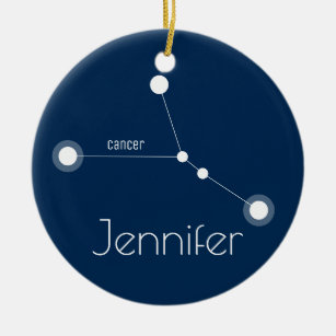 Personalized Cancer Constellation Ornament