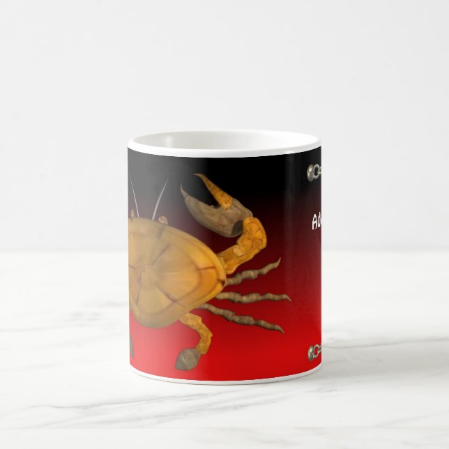Personalized cancer wood crab by Valxart.com Coffee Mug (Center)