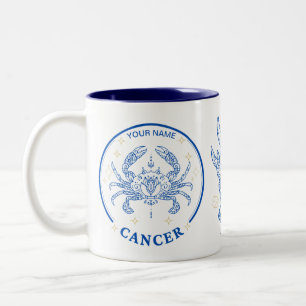 Personalized Cancer Zodiac 11 oz Two-Tone Coffee Mug