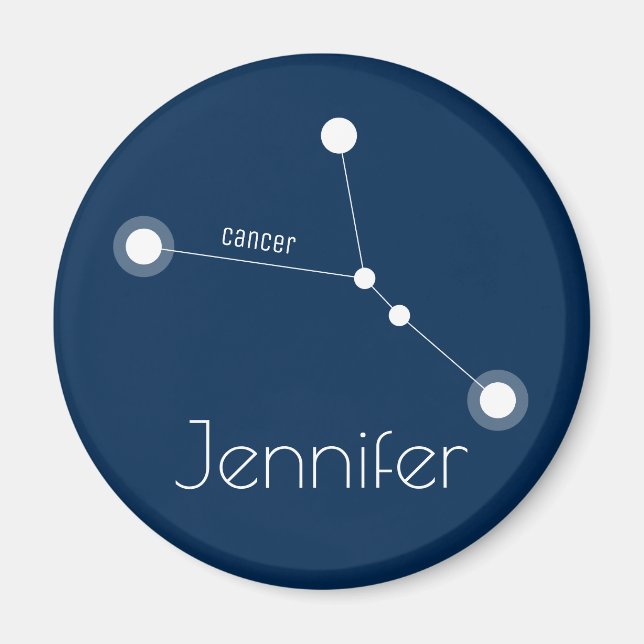 Personalized Cancer Zodiac Constellation Magnet (Front)