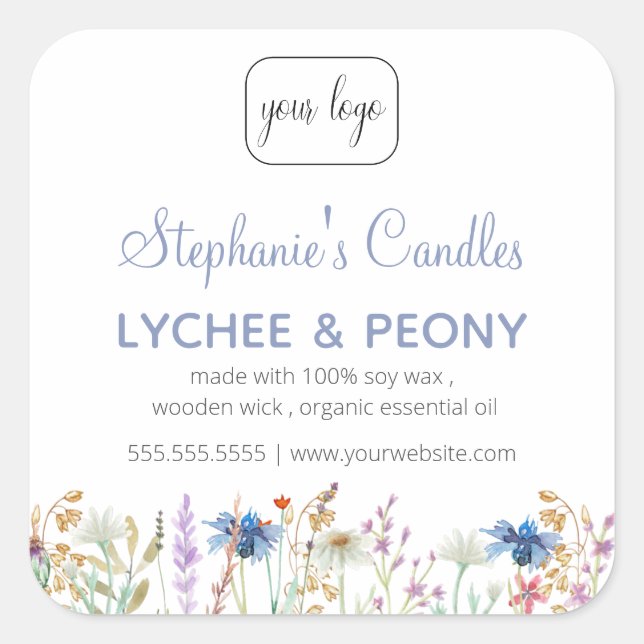 Personalized Candle Label | Add your our Logo (Front)