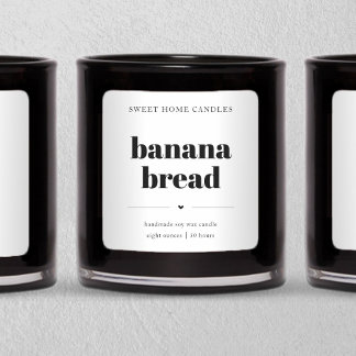 Personalized Candle Label, Boutique Square Sticker