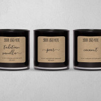 Personalized Candle Label Kraft Background Sticker