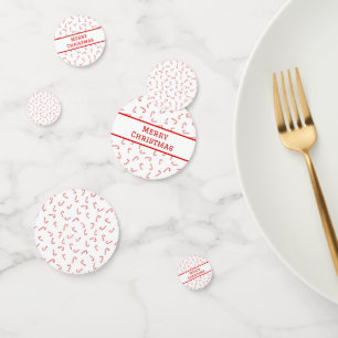 Personalized Candy Cane Christmas Confetti