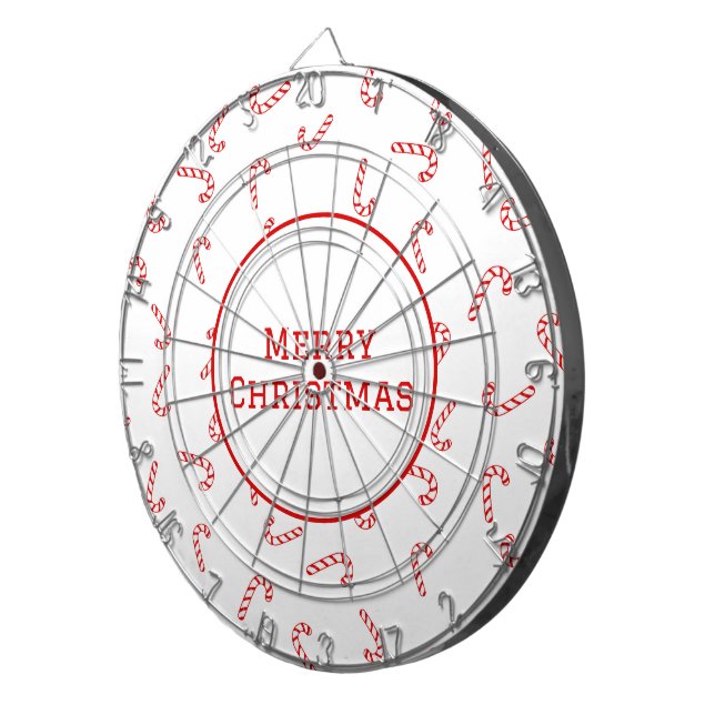 Personalized Candy Cane Christmas Dartboard (Front Right)