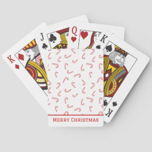 Personalized Candy Cane Christmas Playing Cards