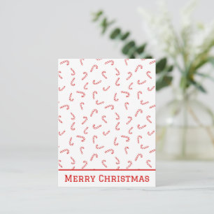 Personalized Candy Cane Christmas Postcard