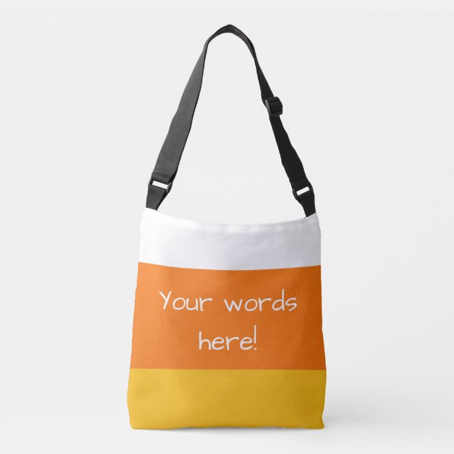 Personalized Candy Corn Crossbody Bag (Front)