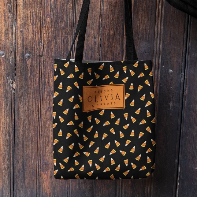 Personalized Candy Corn Halloween Candy Tote Bag (Creator Uploaded)