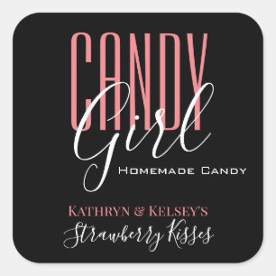 Personalized "Candy Girl" Food/Drink Label