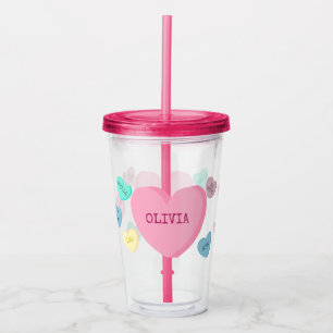 Personalized Candy Heart Tumbler