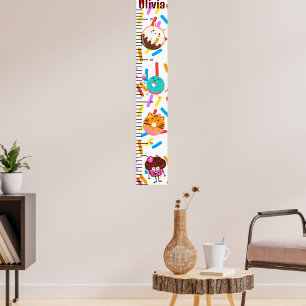Personalized Candy Print Cute  Baby  Growth Chart