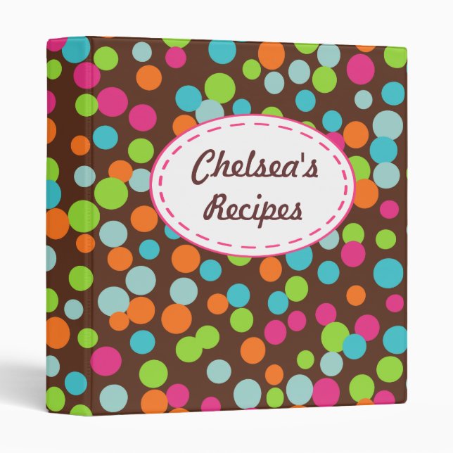 Personalized Candy Sprinkles Recipe Binder Gift (Front/Spine)