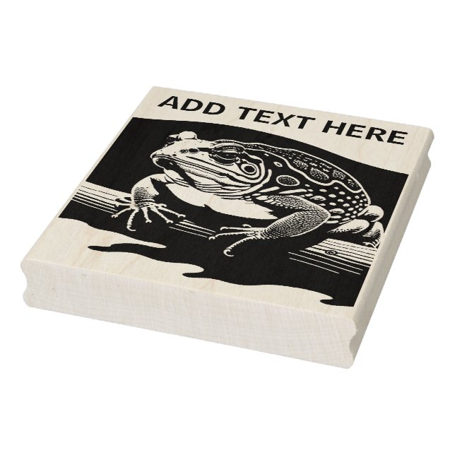 Personalized Cane Toad - Wood Art Stamp (Stamp)