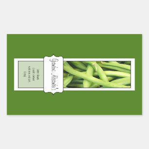 Personalized Canning Jar Label, Custom Green Beans Sticker