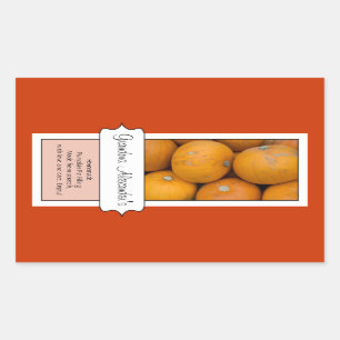 Personalized Canning Jar Label, Custom Pumpkin Sticker