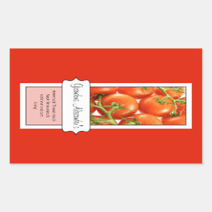 Personalized Canning Jar Label, Custom Tomato Sticker