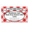 Personalized Canning Jar Label, Red Gingham Jelly