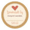 Personalized Canning Stickers - Round Amber Plaid