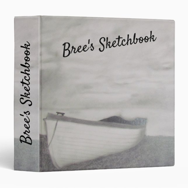 Personalized Canoe Sketch Binder (Front/Spine)