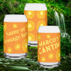 Personalized Cantina  Can Glass