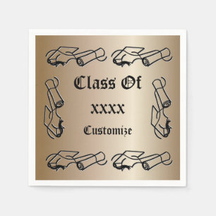 Personalized Cap & Diploma Class Event Napkins 2