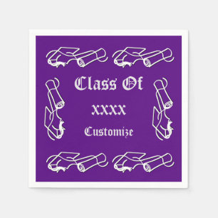 Personalized Cap & Diploma Class Event Napkins 4