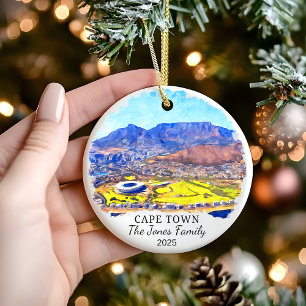 Personalized Cape Town, South Africa Gift Ceramic Ornament