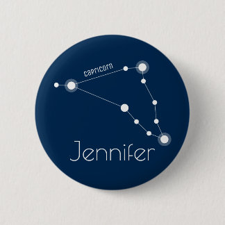 Personalized Capricorn Zodiac Constellation 2 Inch Round Button