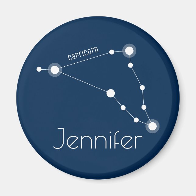 Personalized Capricorn Zodiac Constellation Magnet (Front)