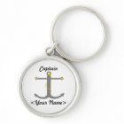 Personalized Captain Anchor Keychain