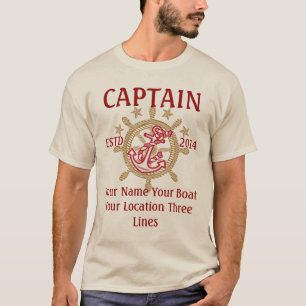 Personalized Captain First Mate Skipper Crew T-Shirt