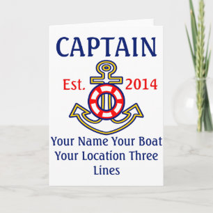 Personalized Captain First Mate Skipper Gear T Shi Card
