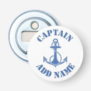 Personalized captain name anchor bottle opener
