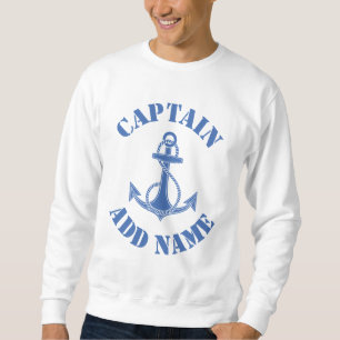 Personalized captain name anchor sweatshirt