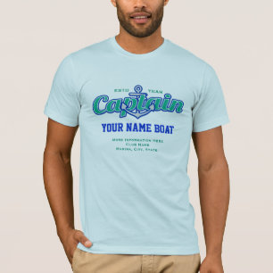 Personalized Captain Name Boat Year and More T-Shirt