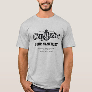 Personalized Captain Name Boat Year and More T-Shirt