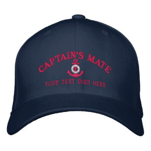 Personalized Captain's Mate Boat Name Your Name Embroidered Hat
