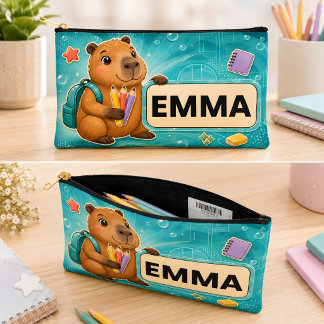Personalized Capybara Backpack Charm Keychain