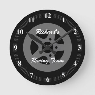 Personalized car wheel tire and rim wall clock
