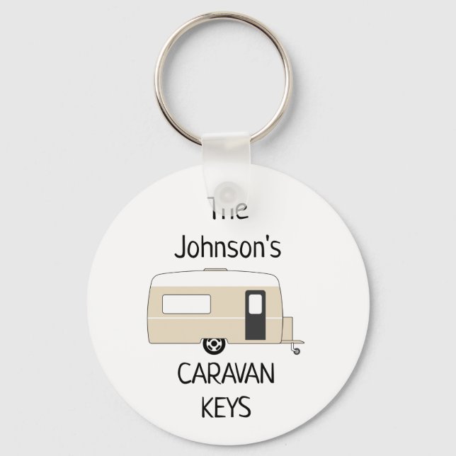 Personalized Caravan Keys name Keychain (Front)