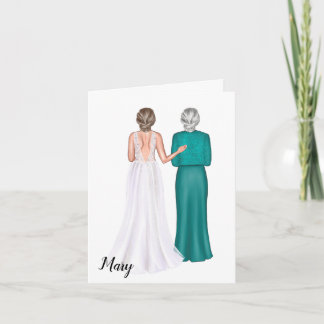 Personalized card for mother-in-law on wedding