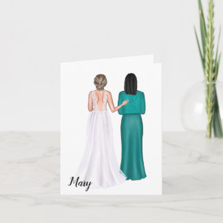 Personalized card for mother-in-law on wedding 