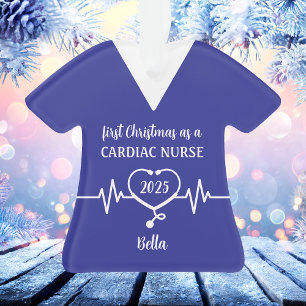 Personalized Cardiac Nurse Christmas Ornament