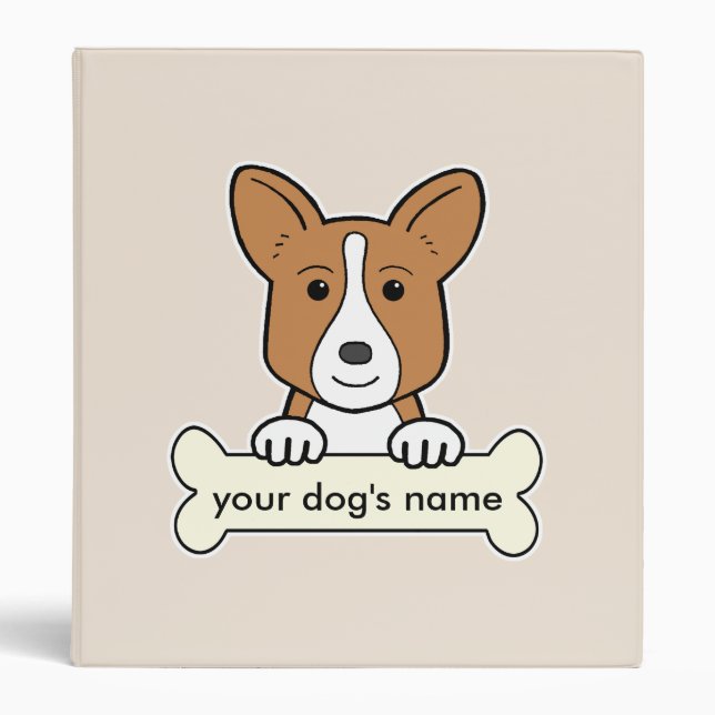 Personalized Cardigan Welsh Corgi Binder (Front)