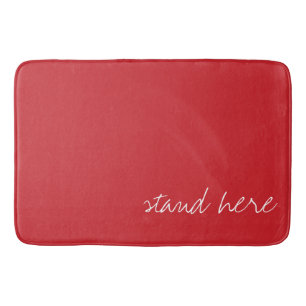 Personalized Cardinal Red Bath Mat