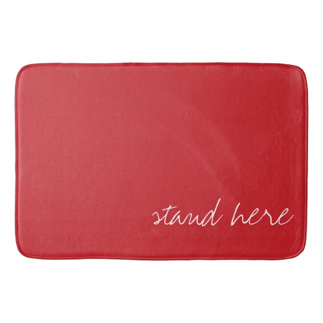 Personalized Cardinal Red Bath Mat (Front)