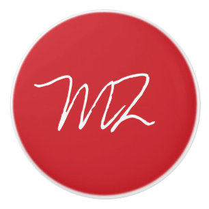 Personalized Cardinal Red Ceramic Knob